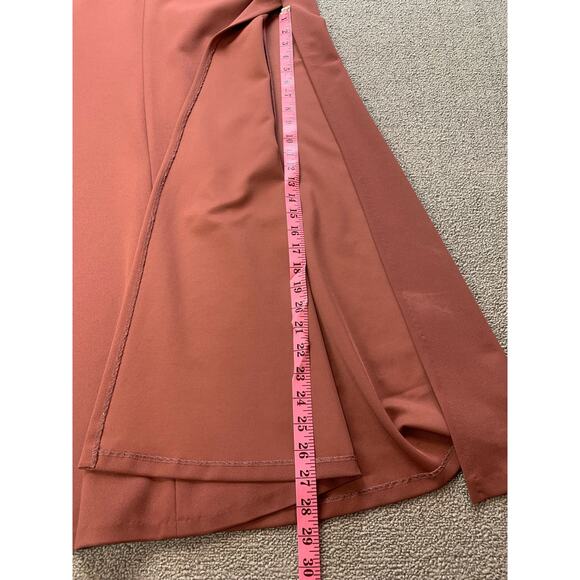 Jenny Yoo Collection Taryn Formal Dress Gown Cut Out Twist Back Cinnamon Rose 10 - Picture 9 of 10